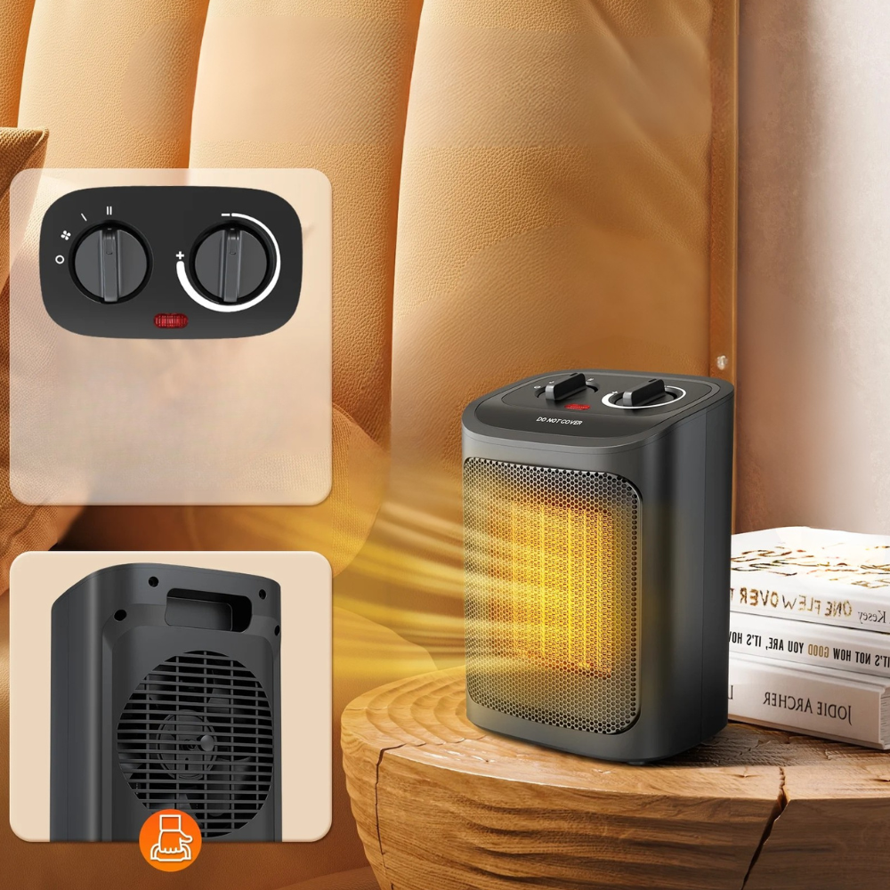 Portable Electric Space Heater 1500W Fast Heating Ceramic Indoor Heater