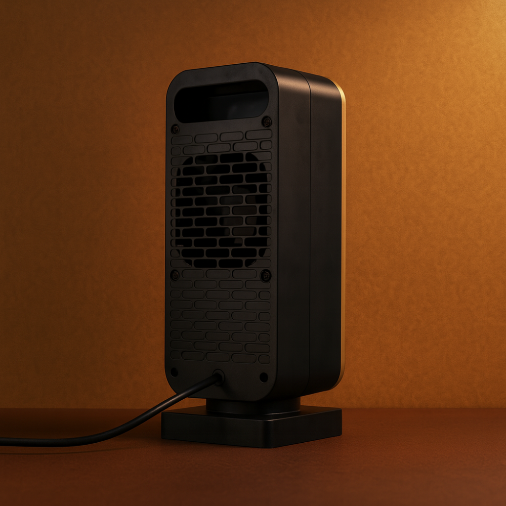 Portable Electric Space Heater Ceramic 500W Quiet Square with Tip Over Protection