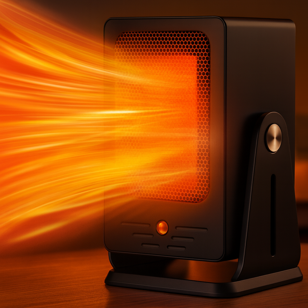 Ceramic Portable Electric Space Heater 900W Adjustable Thermostat