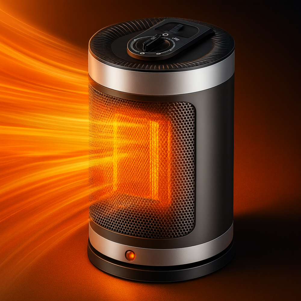 Ceramic Portable Electric Space Heater 900W Adjustable Thermostat
