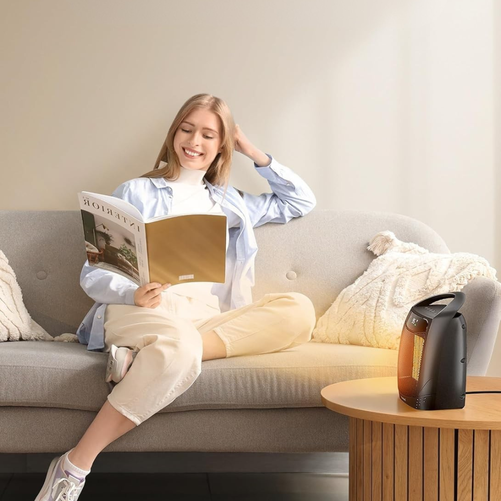 Portable Ceramic Indoor Electric Space Heater 1500W with Remote