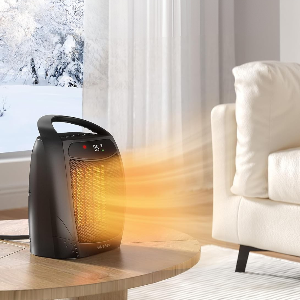 Portable Ceramic Indoor Electric Space Heater 1500W with Remote