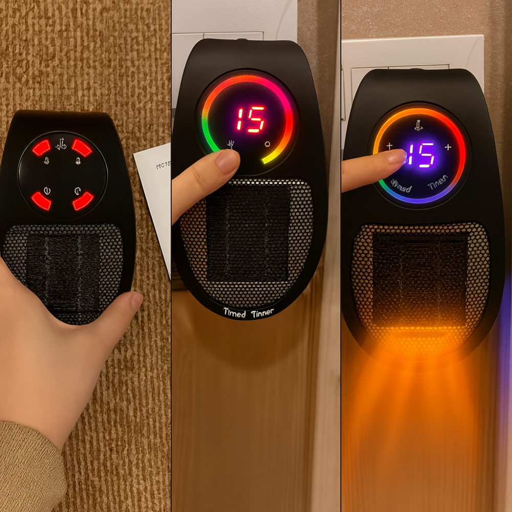 Portable Ceramic Room Heater Electric Space Heater with Adjustable Temperature