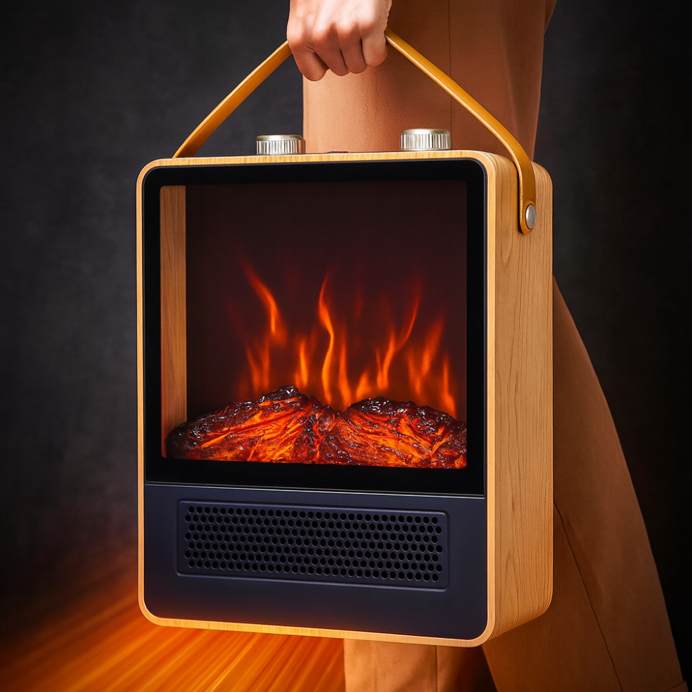 Portable Electric Space Heater 1500W Indoor Fireplace