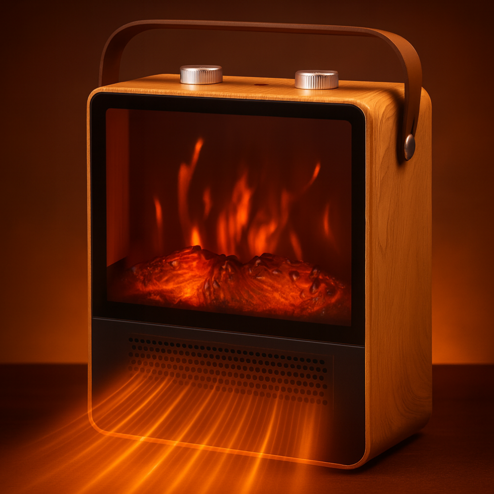 Portable Electric Space Heater 1500W Indoor Fireplace