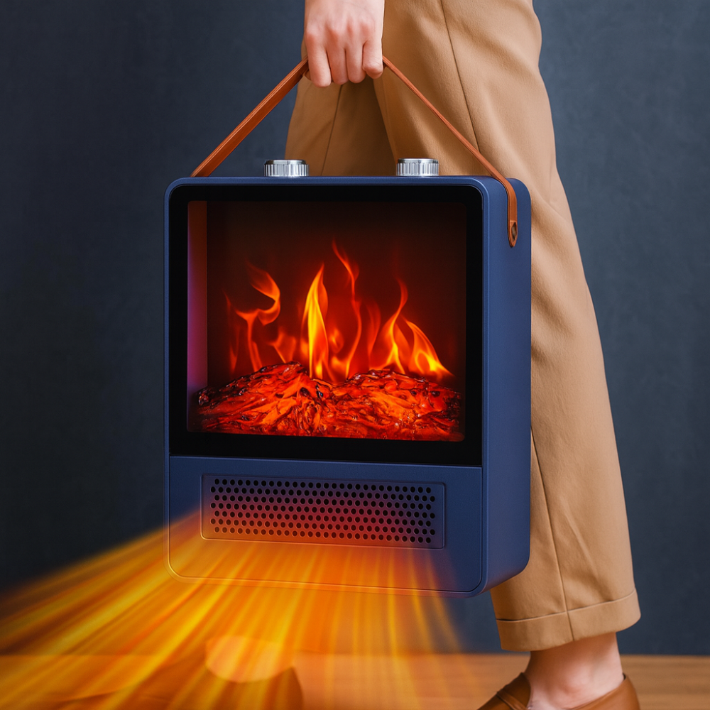 Portable Electric Space Heater 1500W Indoor Fireplace
