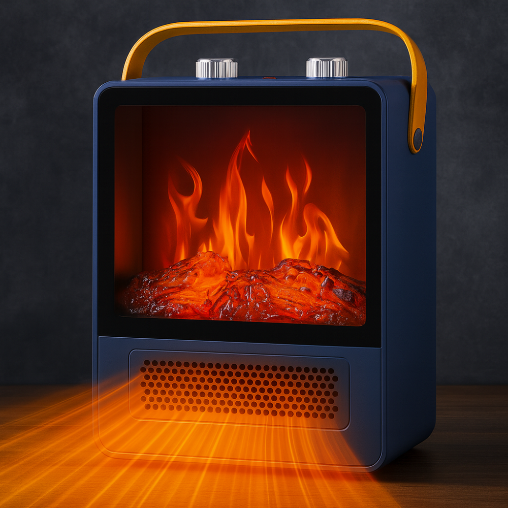Portable Electric Space Heater 1500W Indoor Fireplace