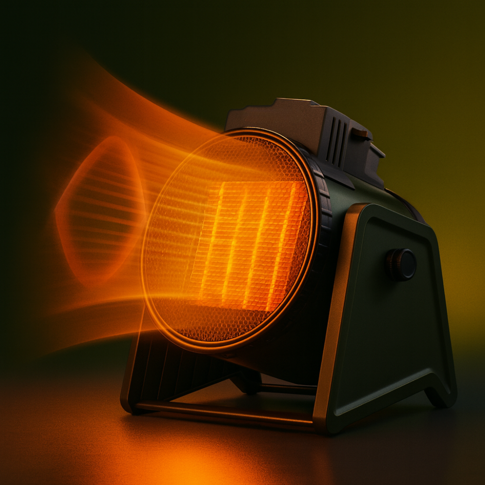 Portable Electric Space Heater with Thermostat for Greenhouse