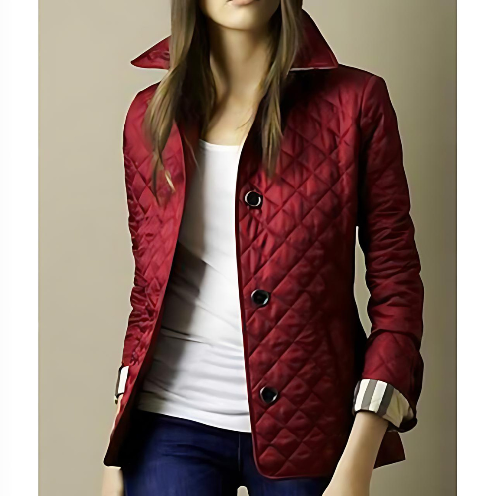 Casual Women's Jacket in Cotton – Comfortable Regular Fit for Spring/Fall