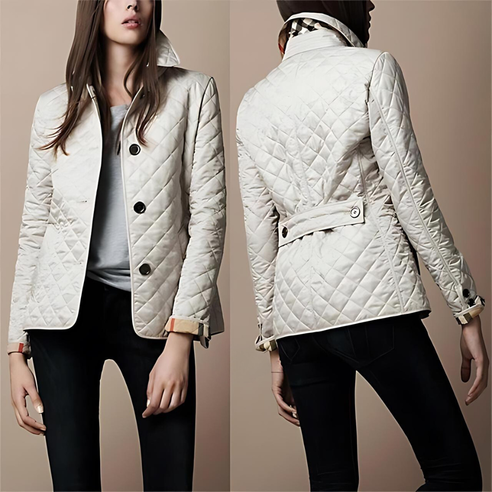 Casual Women's Jacket in Cotton – Comfortable Regular Fit for Spring/Fall