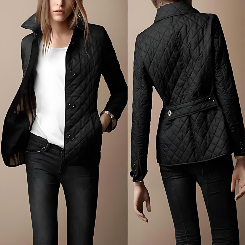 Casual Women's Jacket in Cotton – Comfortable Regular Fit for Spring/Fall