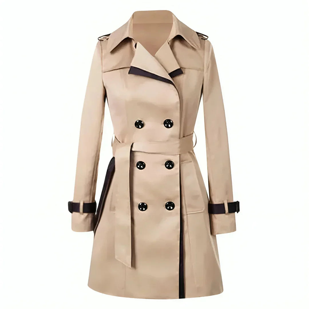 Double-Breasted Trench Coat for Fall in Elegant Style