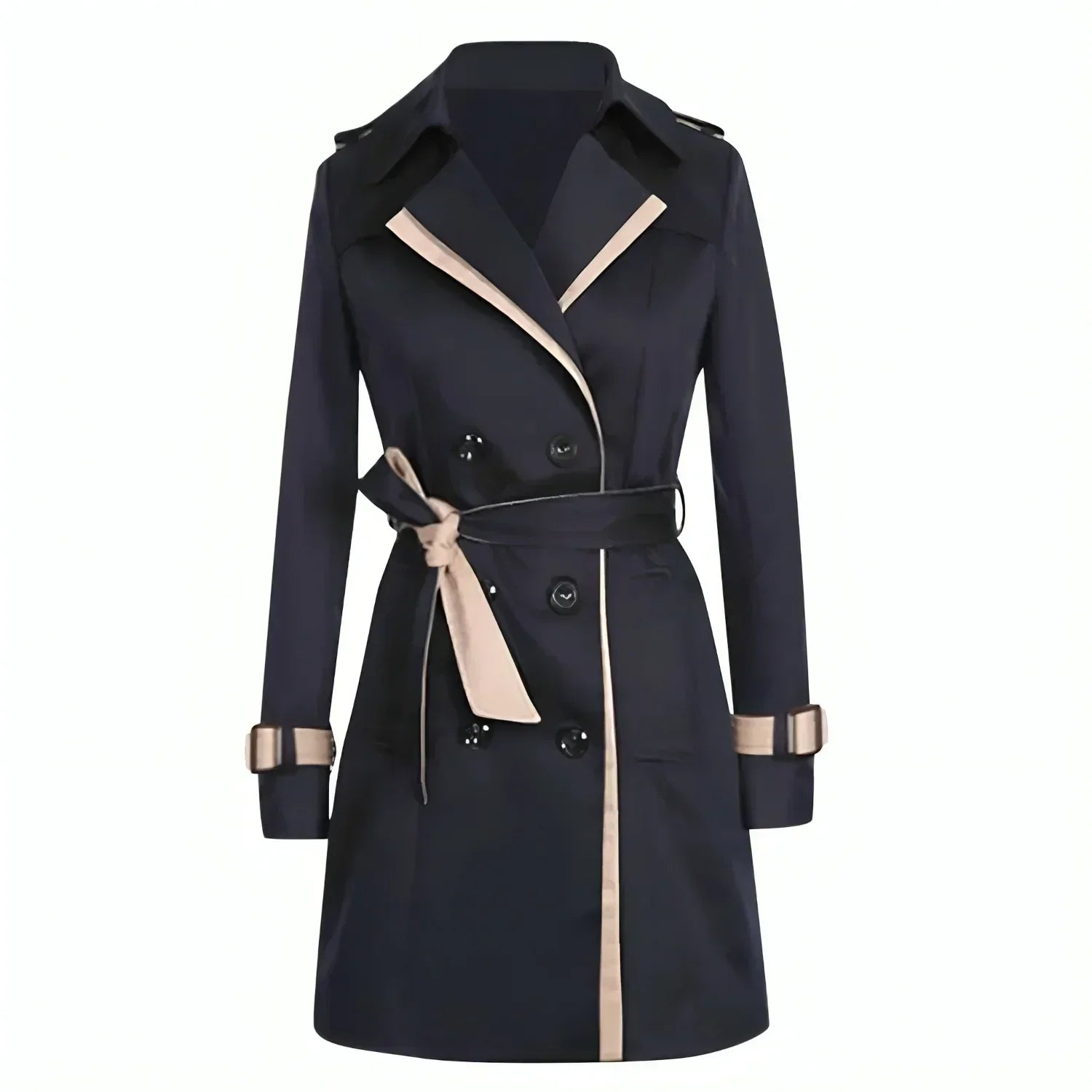 Double-Breasted Trench Coat for Fall in Elegant Style