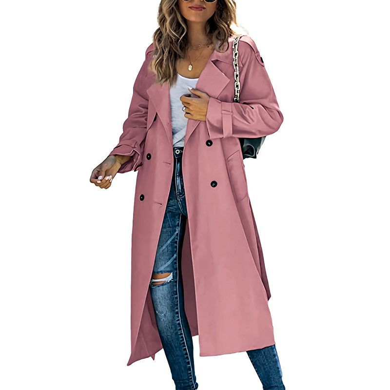 Long Trench Coat for Women with Modern Chic Look