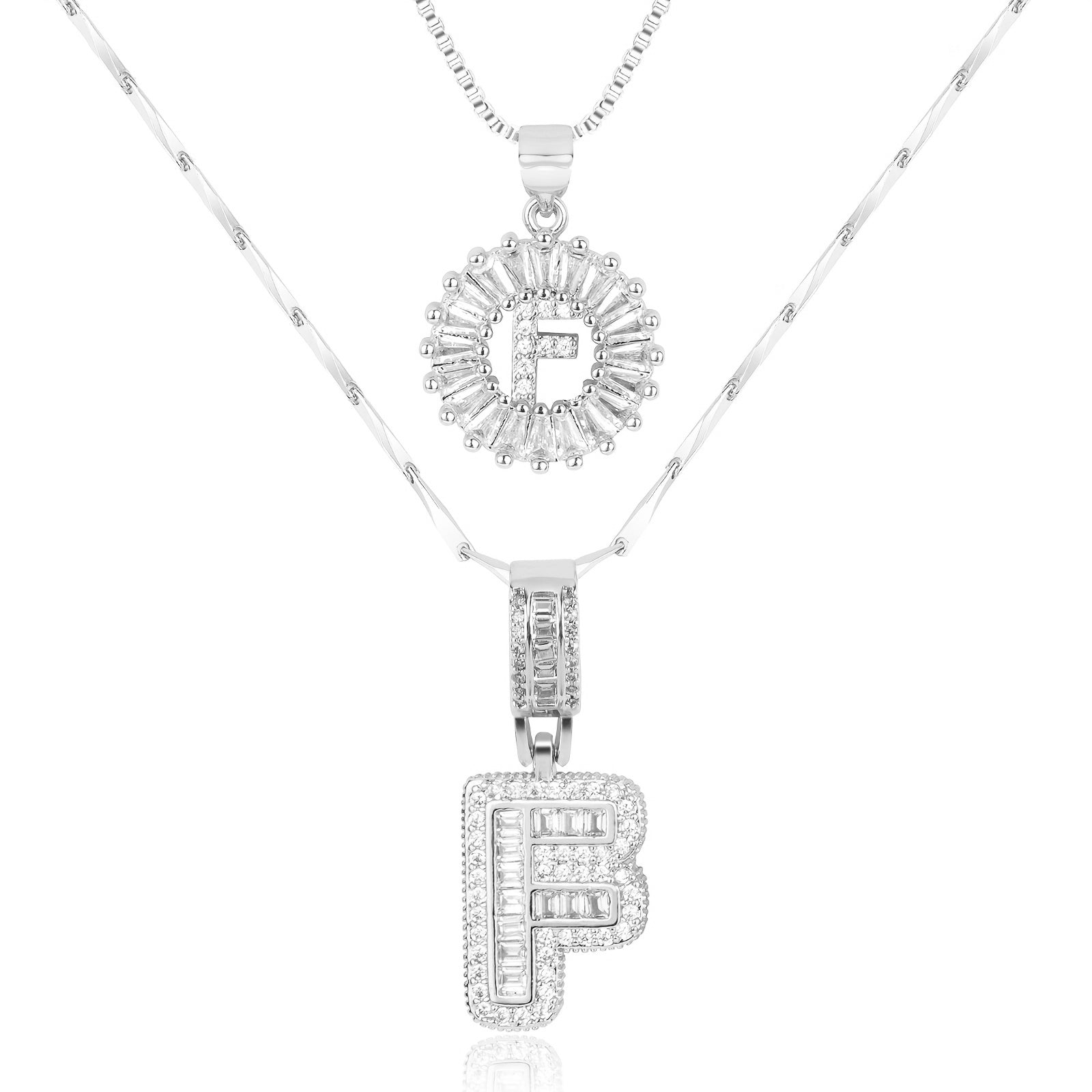 Olivia 14k Diamond Letter Initial Necklaces