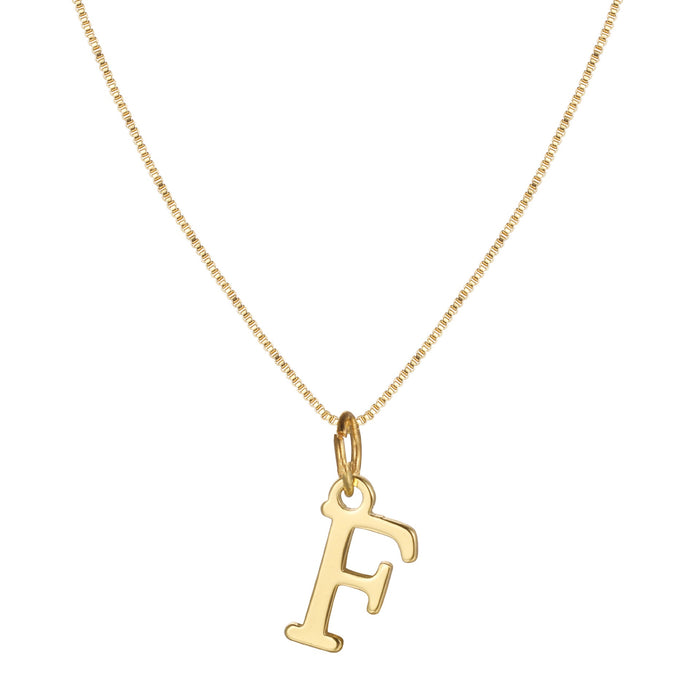 Charlene 14k Minimal Serif Initial Necklace