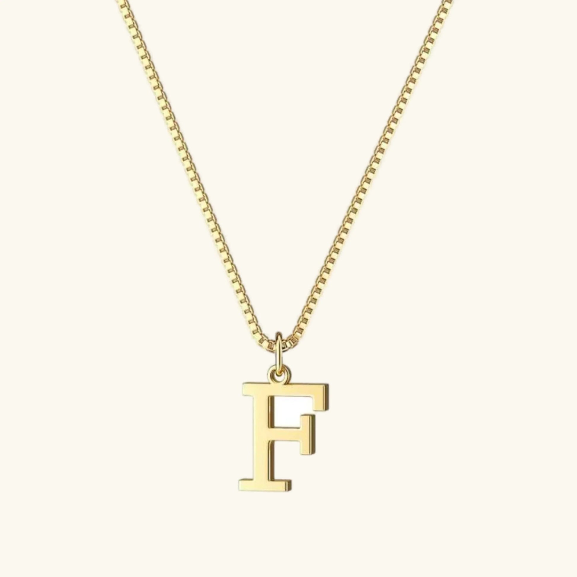 Gold Letter Initial Necklace