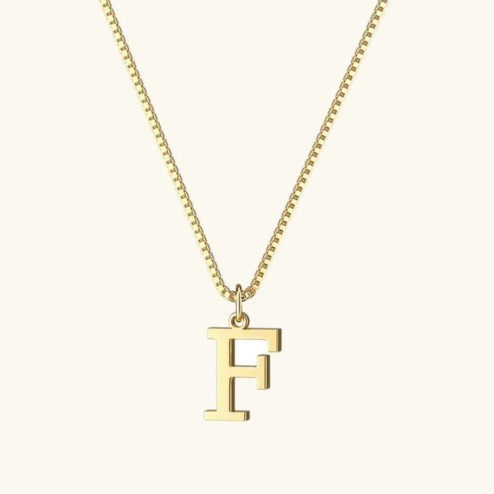 Gold Letter Initial Necklace