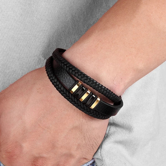 To My Son - Never Alone - Braided Bracelet Gift Set