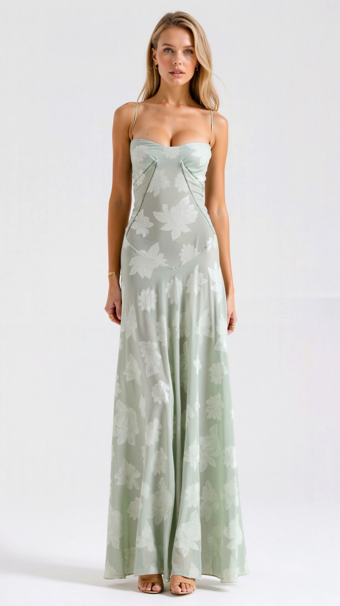 Odessa | Lace Maxi Dress-Dresses-Urban Devyne-Green-XS-Urban Devyne