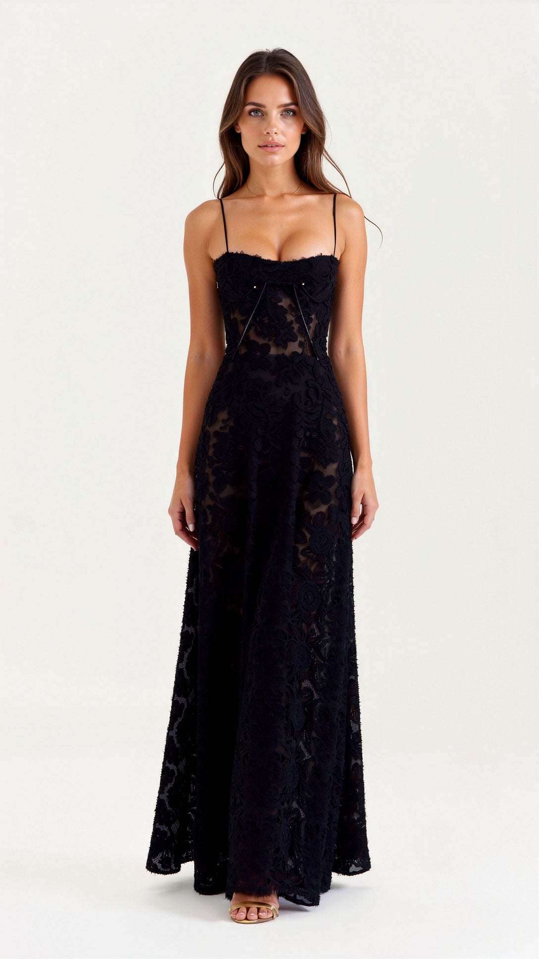 Odessa | Lace Maxi Dress-Dresses-Urban Devyne-Black-XS-Urban Devyne