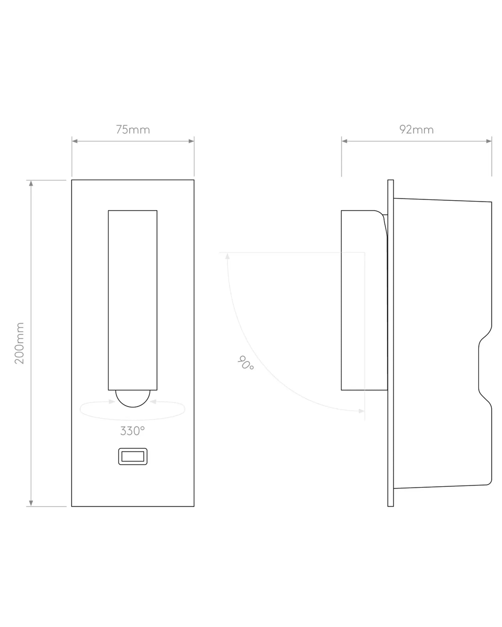 Adjustable USB Reading Wall Light