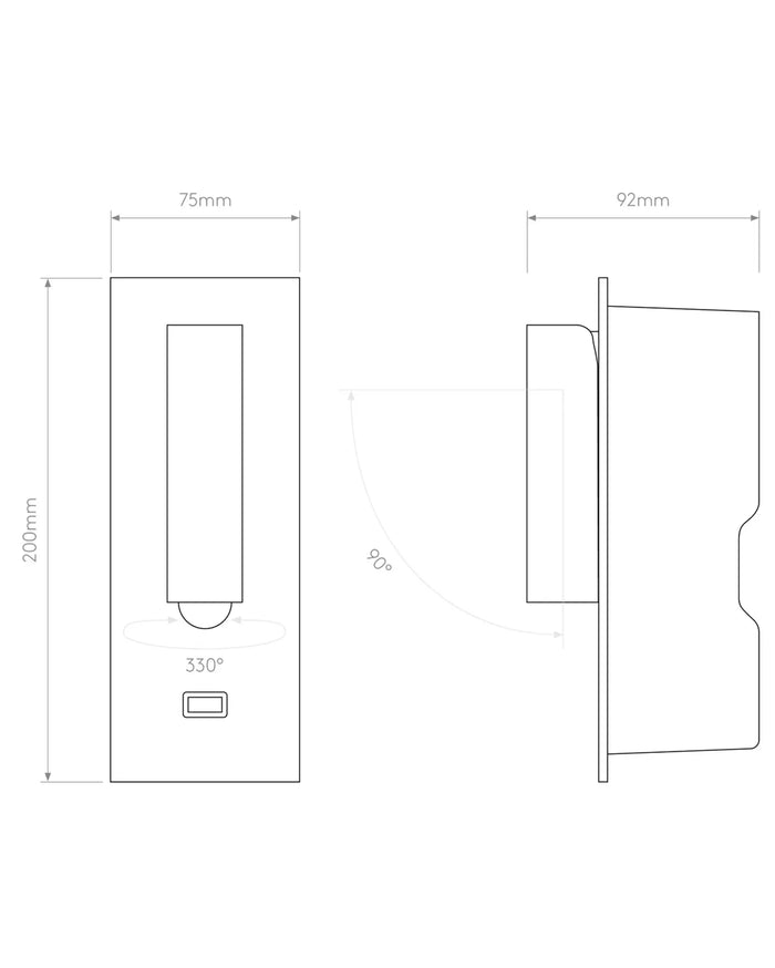 Adjustable USB Reading Wall Light