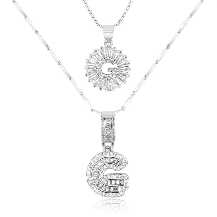 Olivia 14k Diamond Letter Initial Necklaces