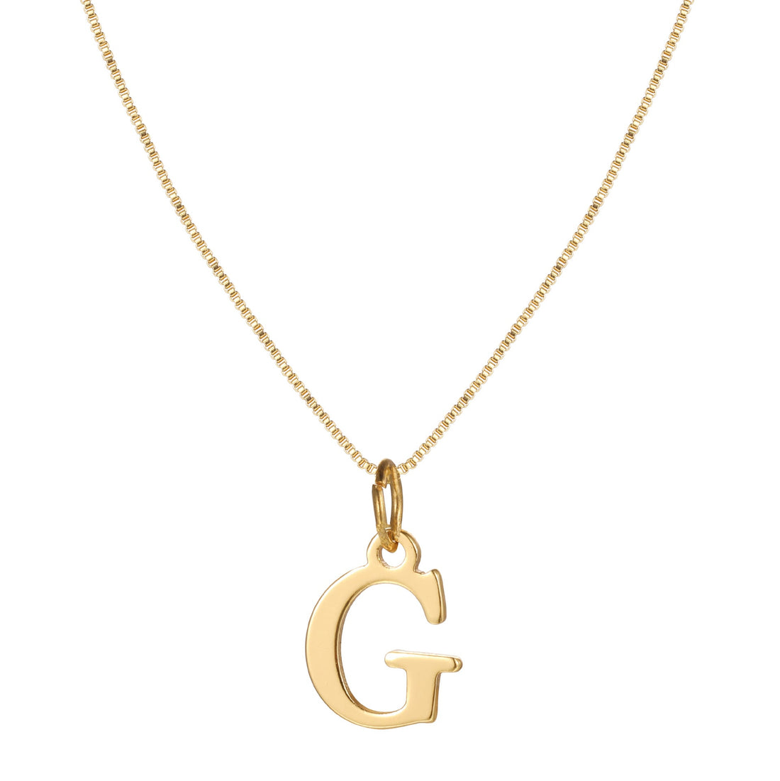 Charlene 14k Minimal Serif Initial Necklace
