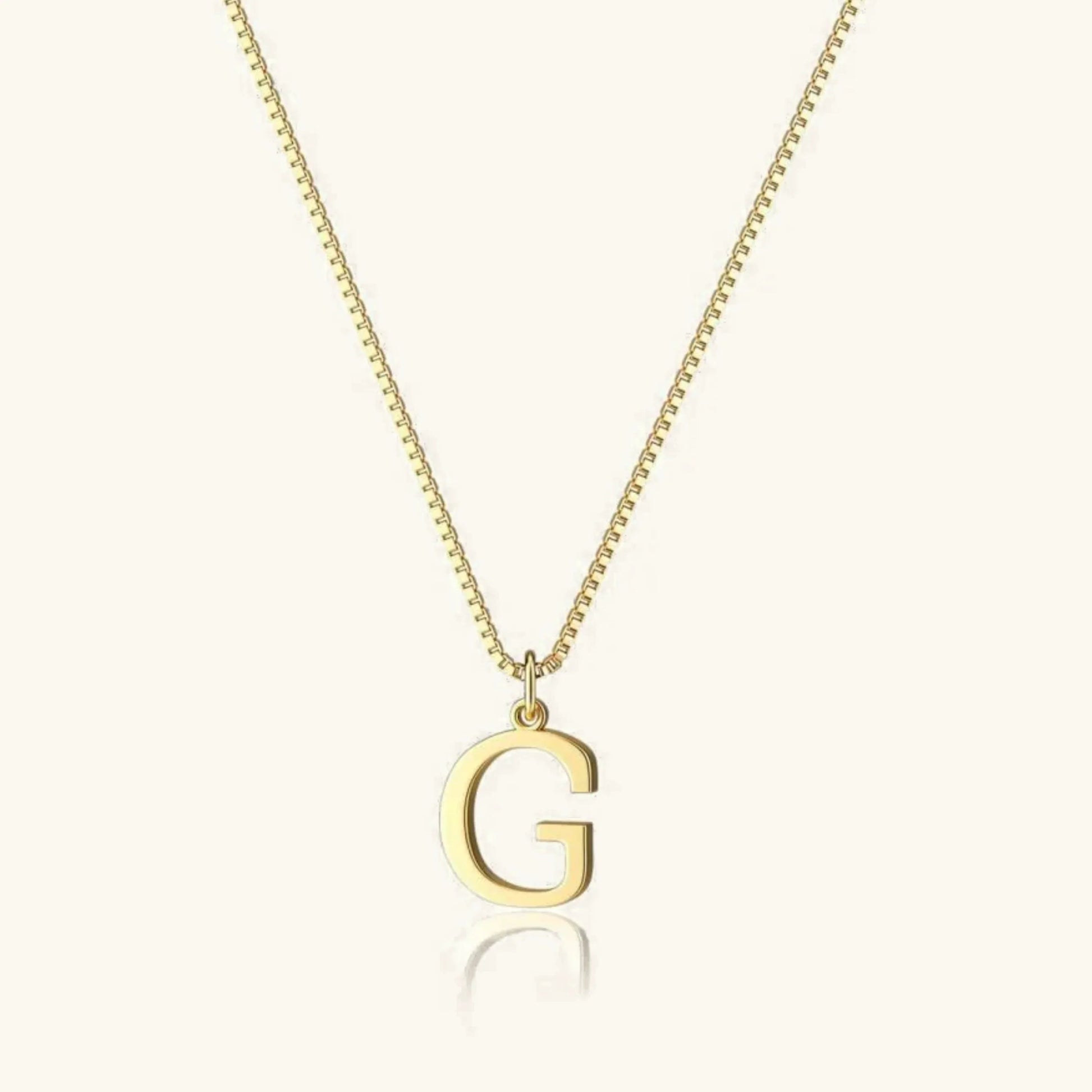 Gold Letter Initial Necklace