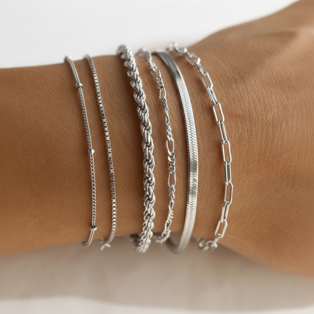 Poppy 6pc Classic Layered Bracelet Stack