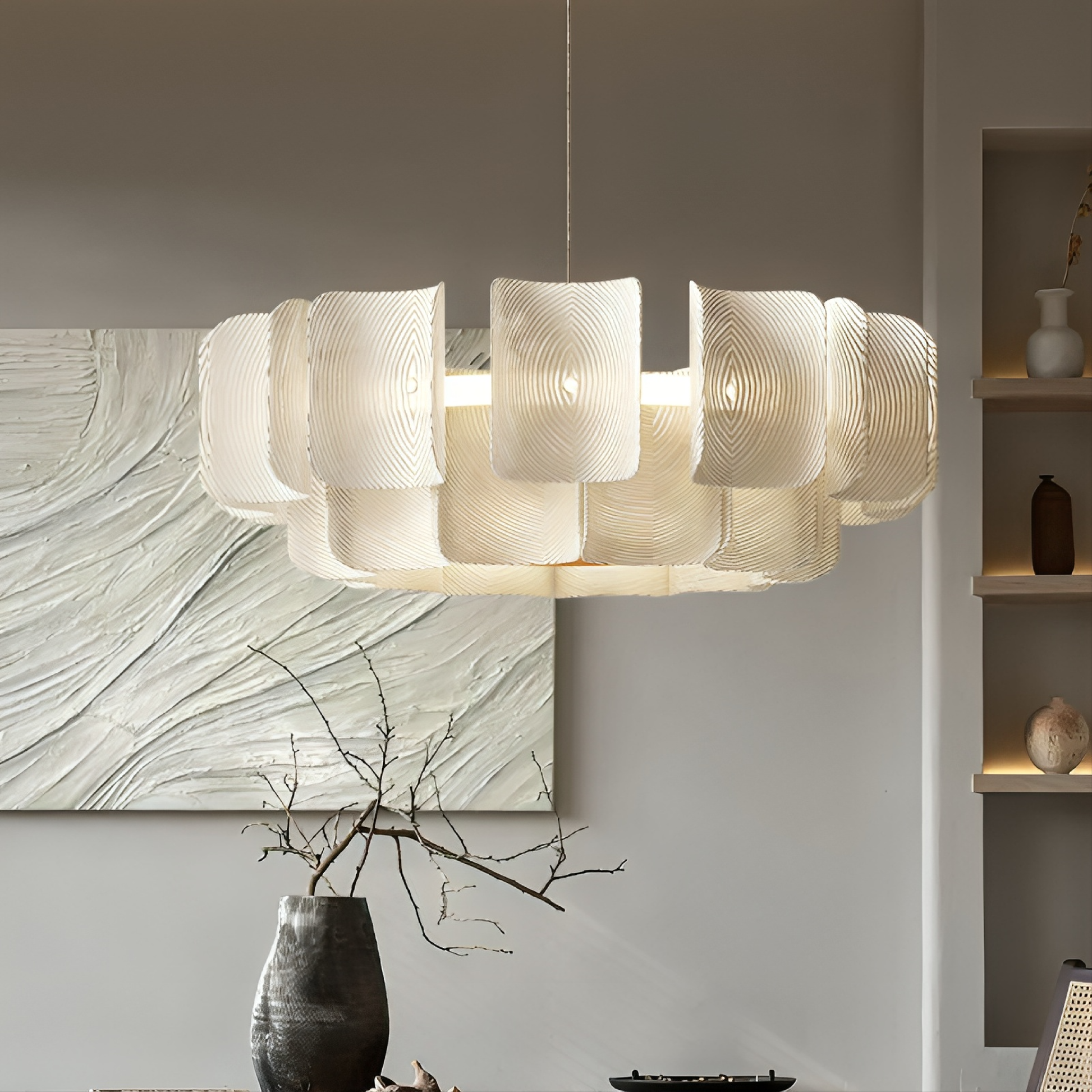 Modern Japanese Style Wabi Sabi Light Fixture