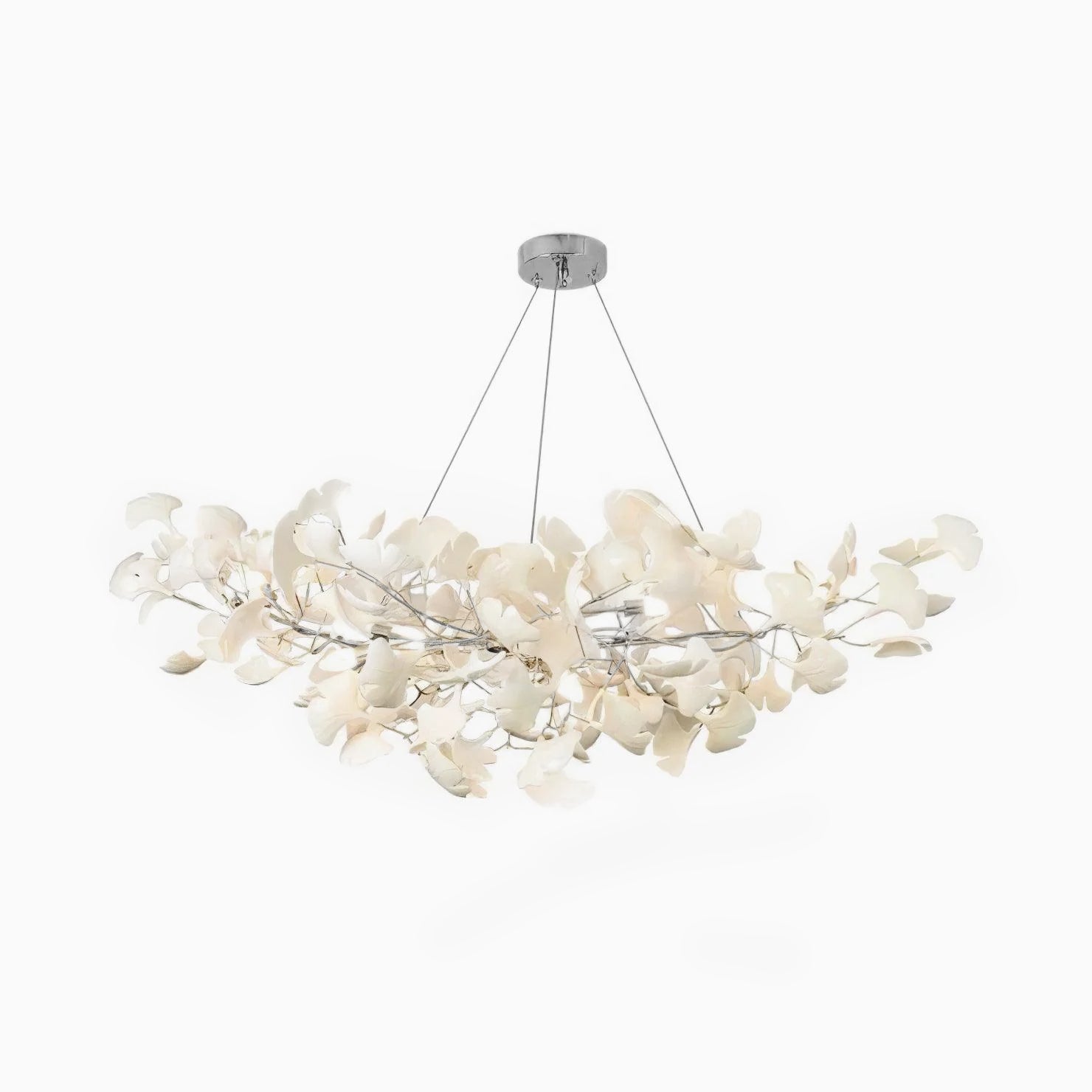 Contemporary Chandelier in Gingko Style