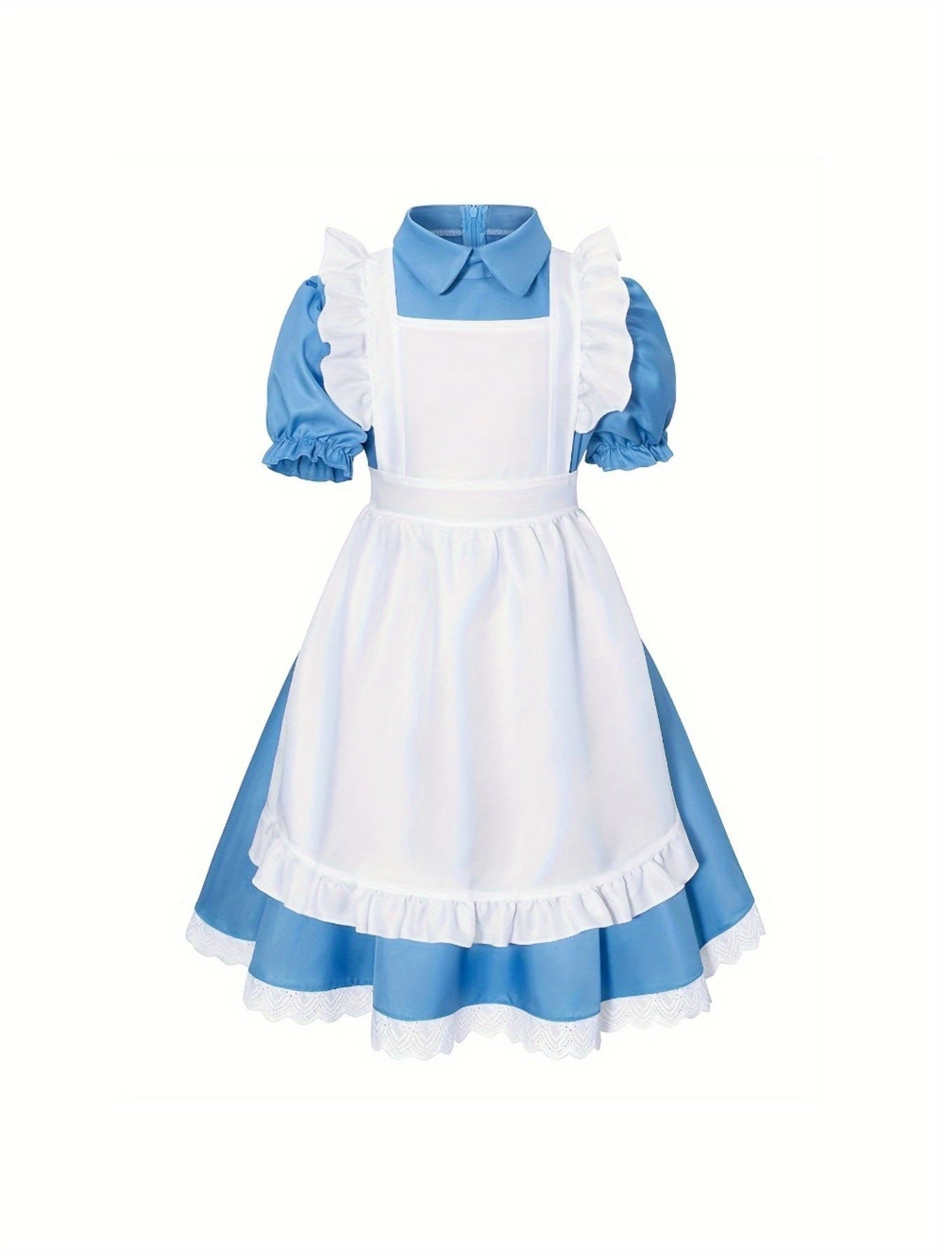Classic Halloween Costume Dress Set for Girls | Mini Outfit with Puff Sleeves