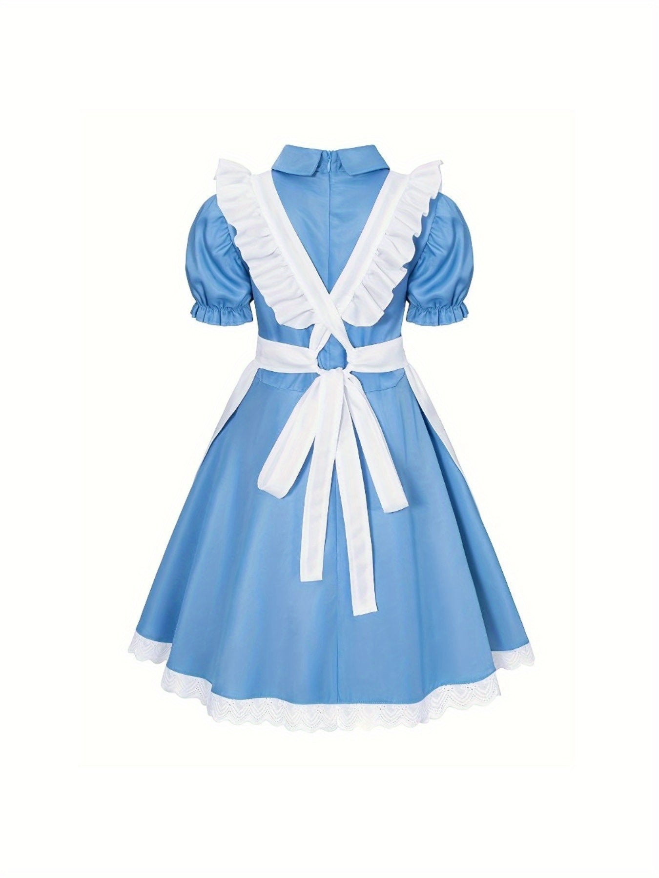 Classic Halloween Costume Dress Set for Girls | Mini Outfit with Puff Sleeves
