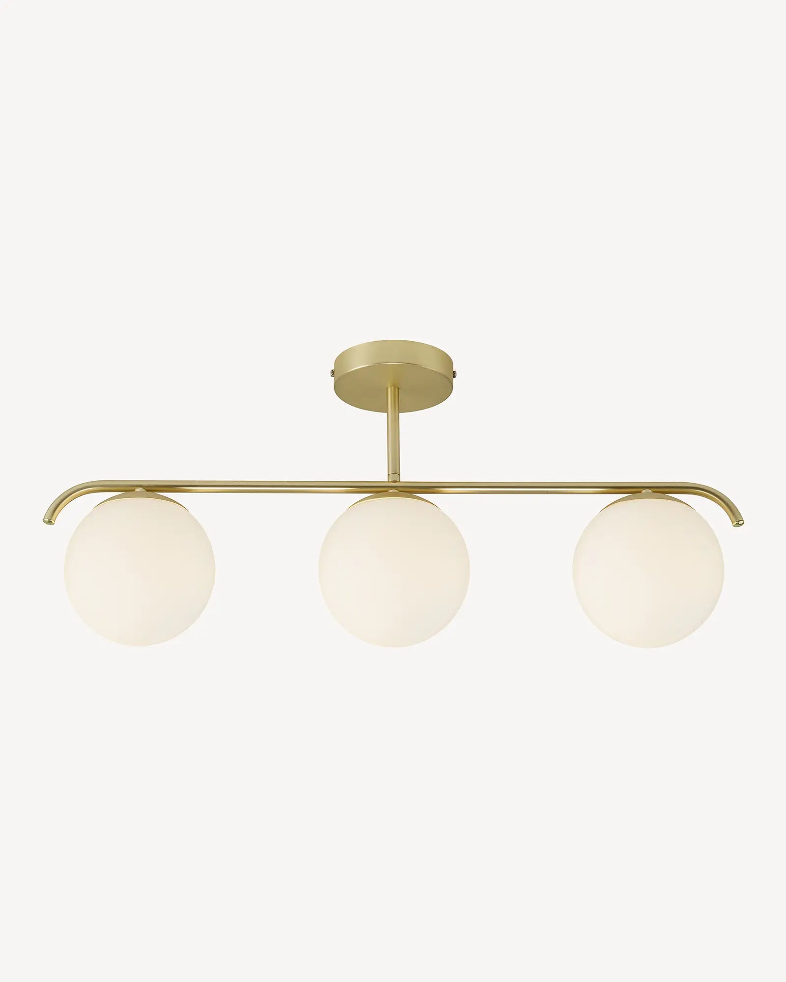 Opal Glass 3-Light Semi Flush Ceiling Light