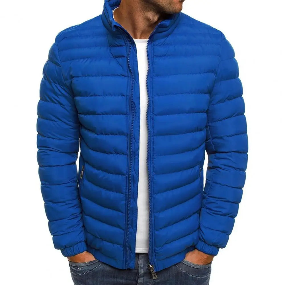 Quilted Puffer Jacket for Men Designed for Winter Warmth