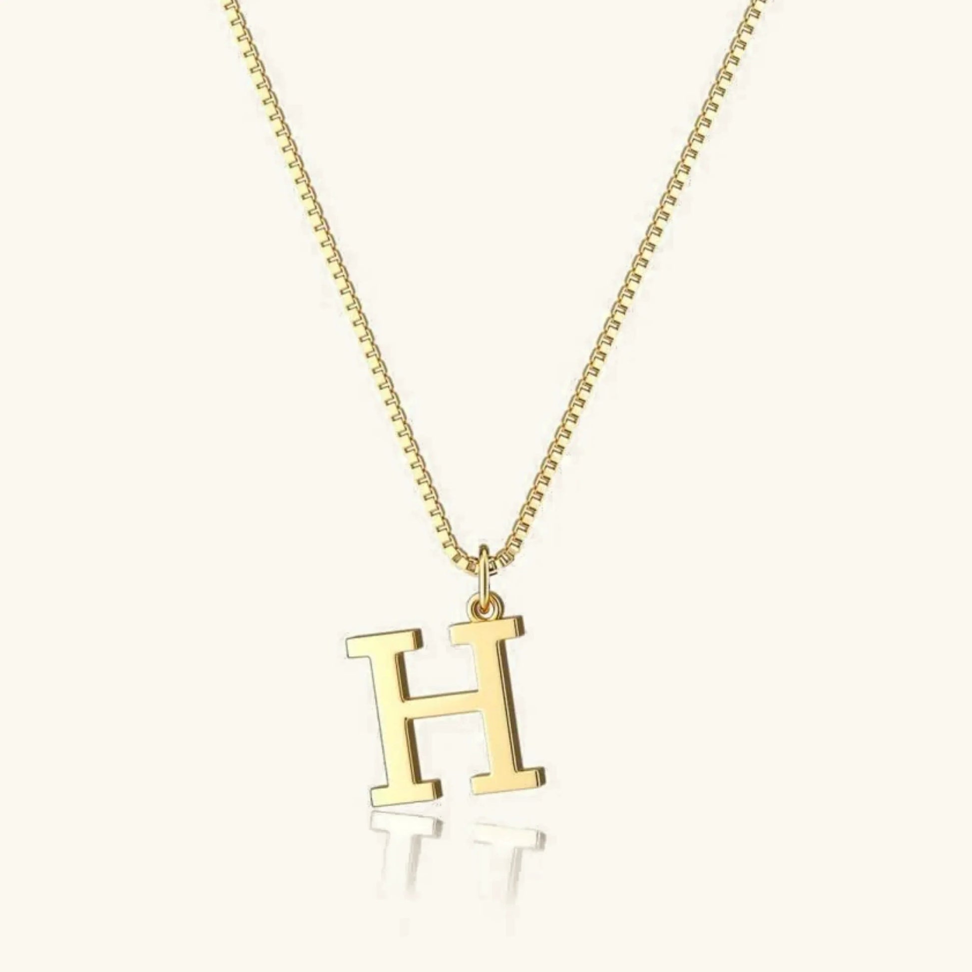 Gold Letter Initial Necklace