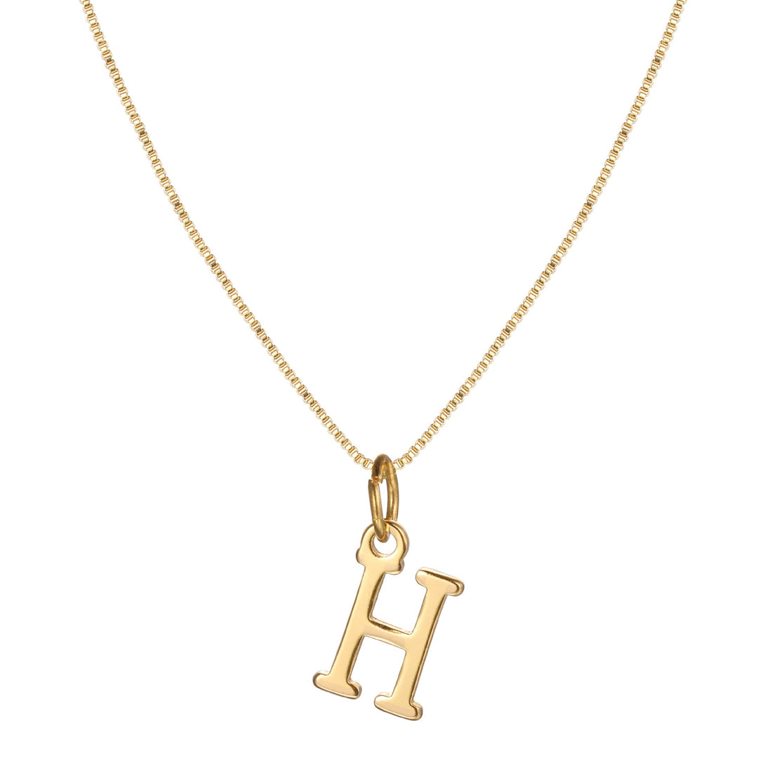 Charlene 14k Minimal Serif Initial Necklace