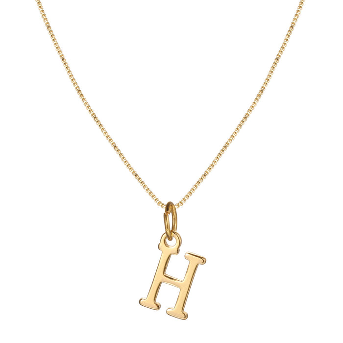 Charlene 14k Minimal Serif Initial Necklace