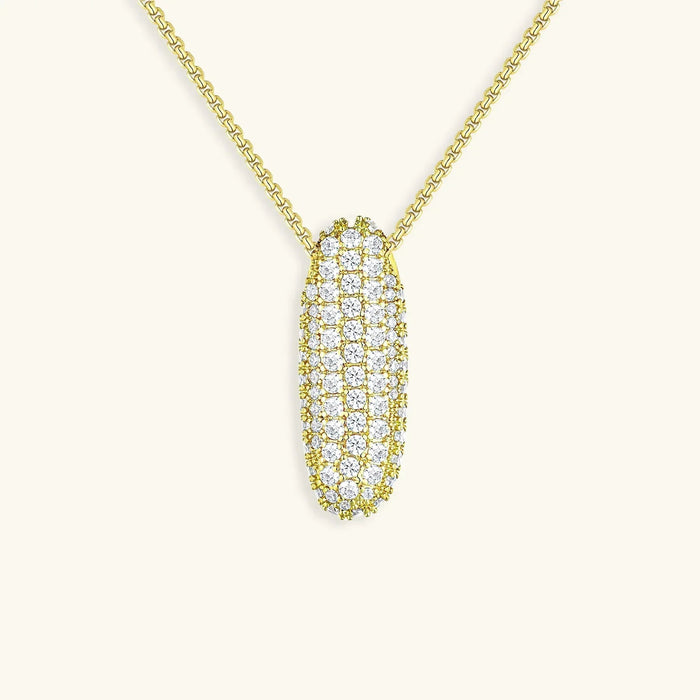 Initial Diamond Necklace with Bubble Design
