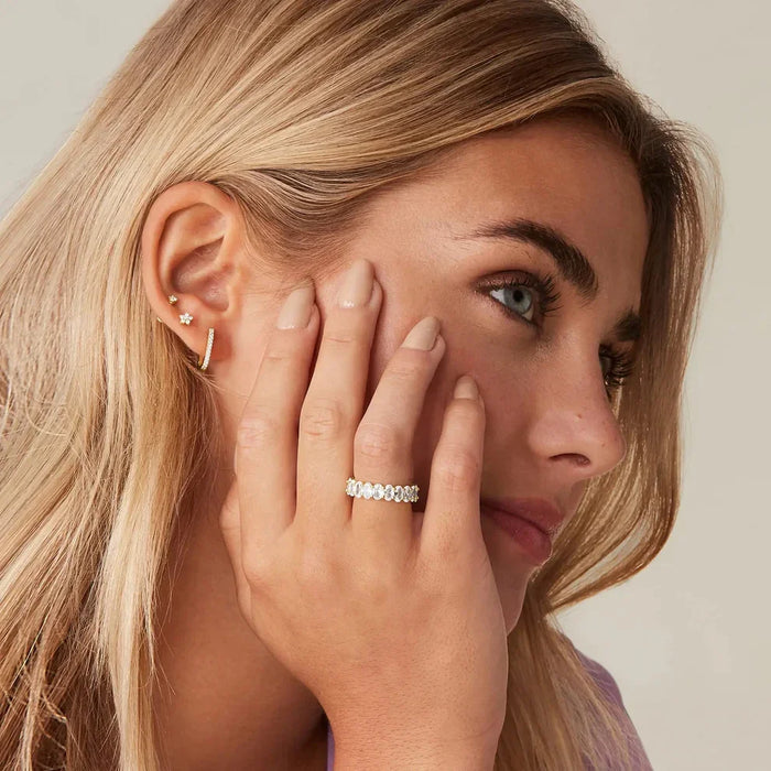 Diamond Simulant Gold Ring