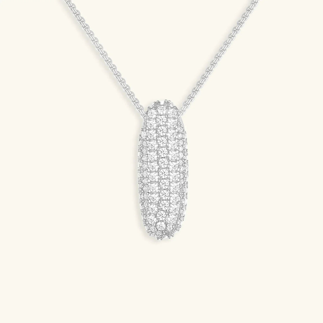 Initial Diamond Necklace with Bubble Design