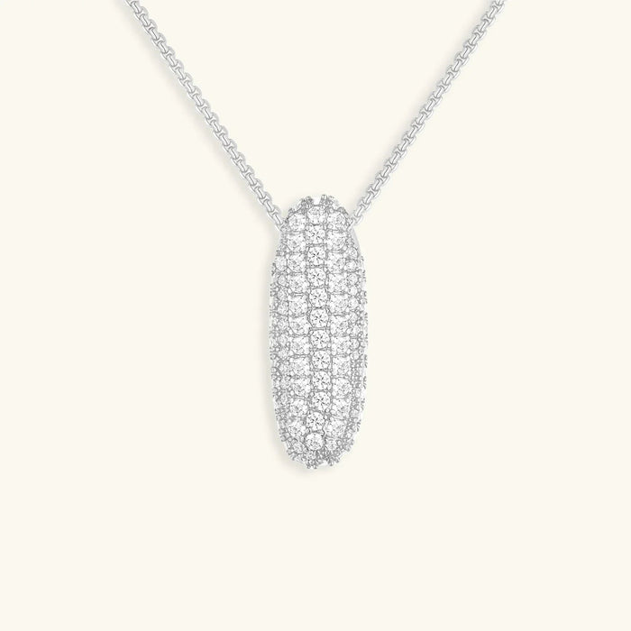 Initial Diamond Necklace with Bubble Design