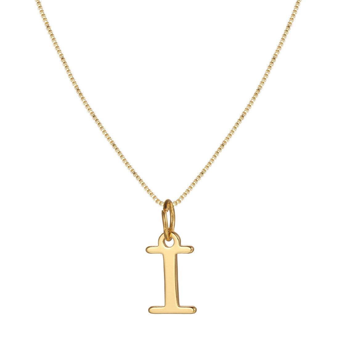 Charlene 14k Minimal Serif Initial Necklace
