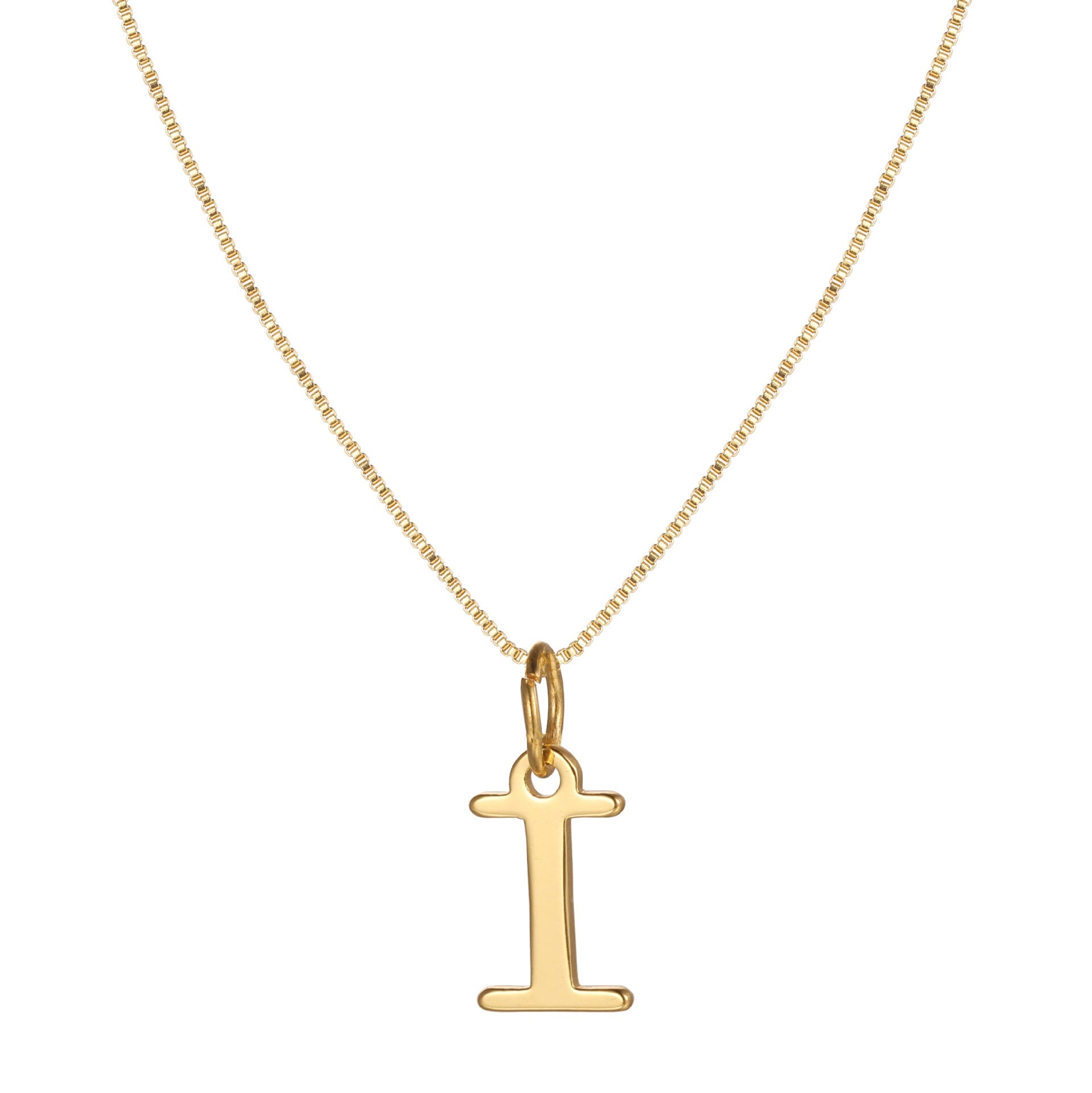 Charlene 14k Minimal Serif Initial Necklace