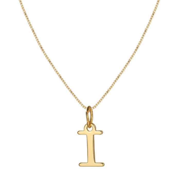 Charlene 14k Minimal Serif Initial Necklace