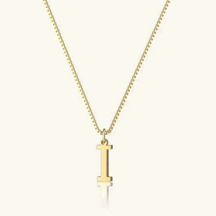 Gold Letter Initial Necklace