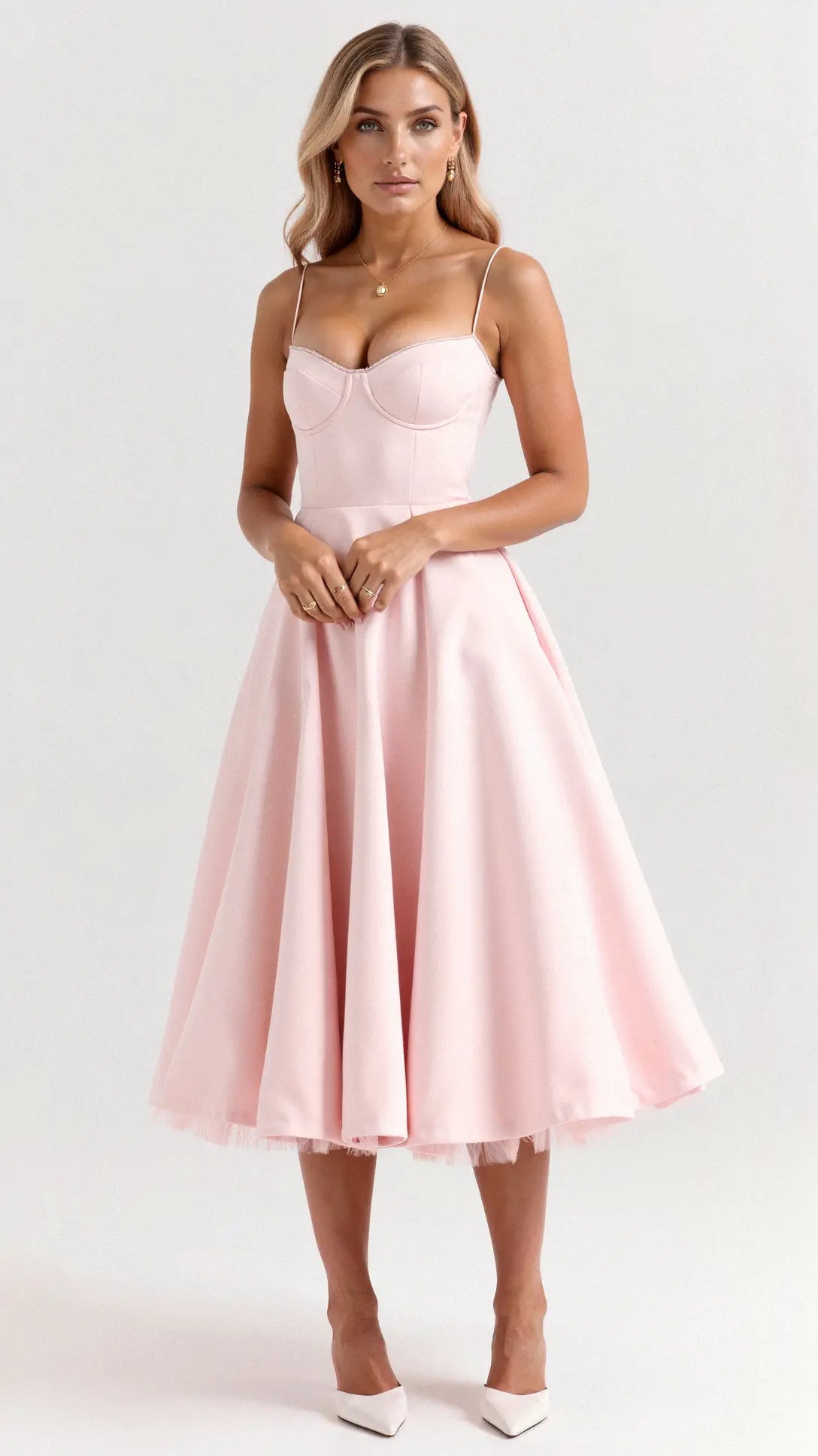 Aurelia | Tulle Midi Dress-Midi Dresses-Urban Devyne-Pink-XS-Urban Devyne