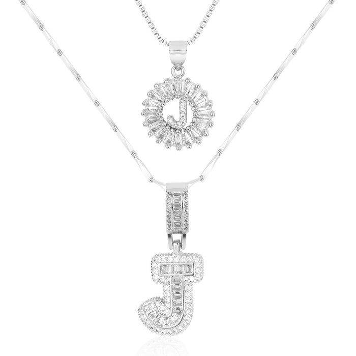 Olivia 14k Diamond Letter Initial Necklaces